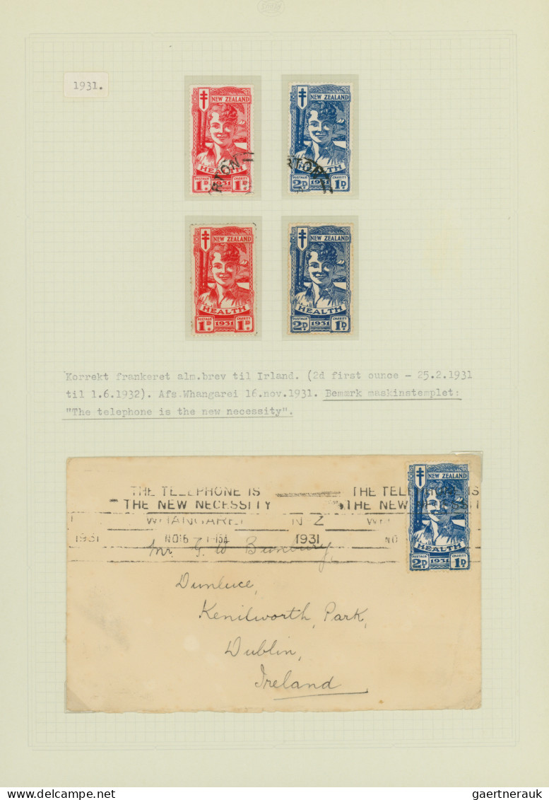 New Zealand: 1929/1983, HEALTH STAMPS, Award-winning Deeply Specialised Exhibit - Cartas & Documentos