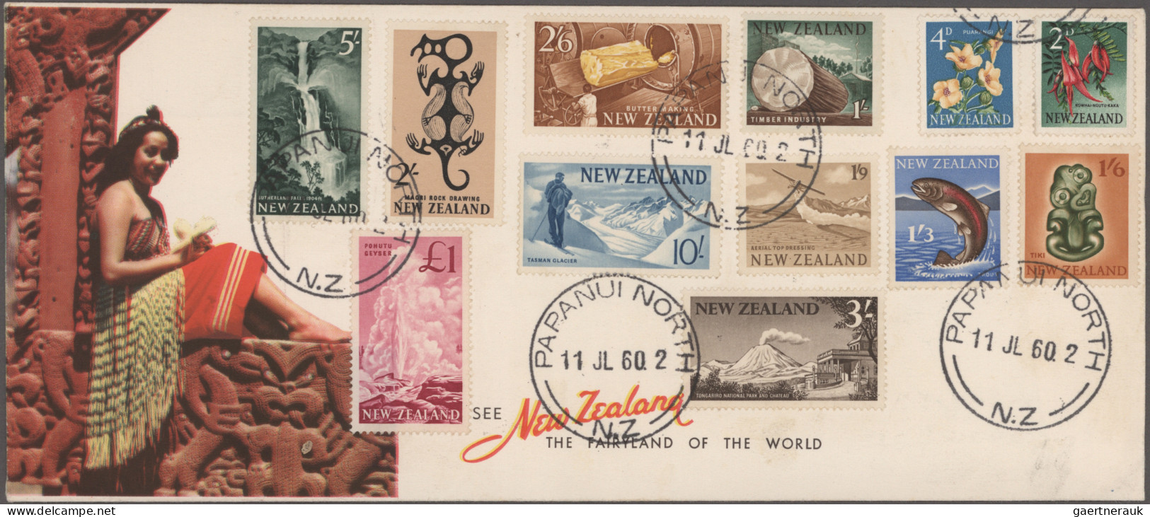 New Zealand: 1960/1996, Assortment Of Apprx. 196 Covers/cards Showing A Nice Ran - Briefe U. Dokumente