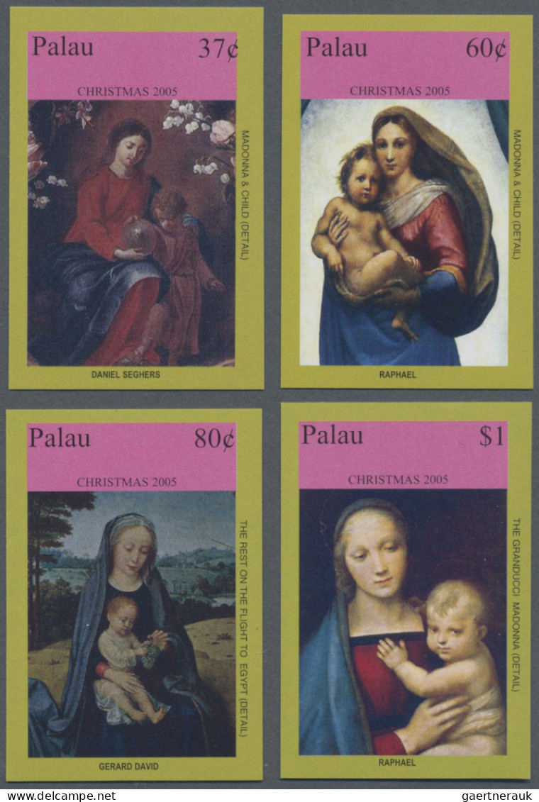 Palau: 2002/2009. Collection Containing 73 IMPERFORATE Stamps (inclusive Cross G - Palau