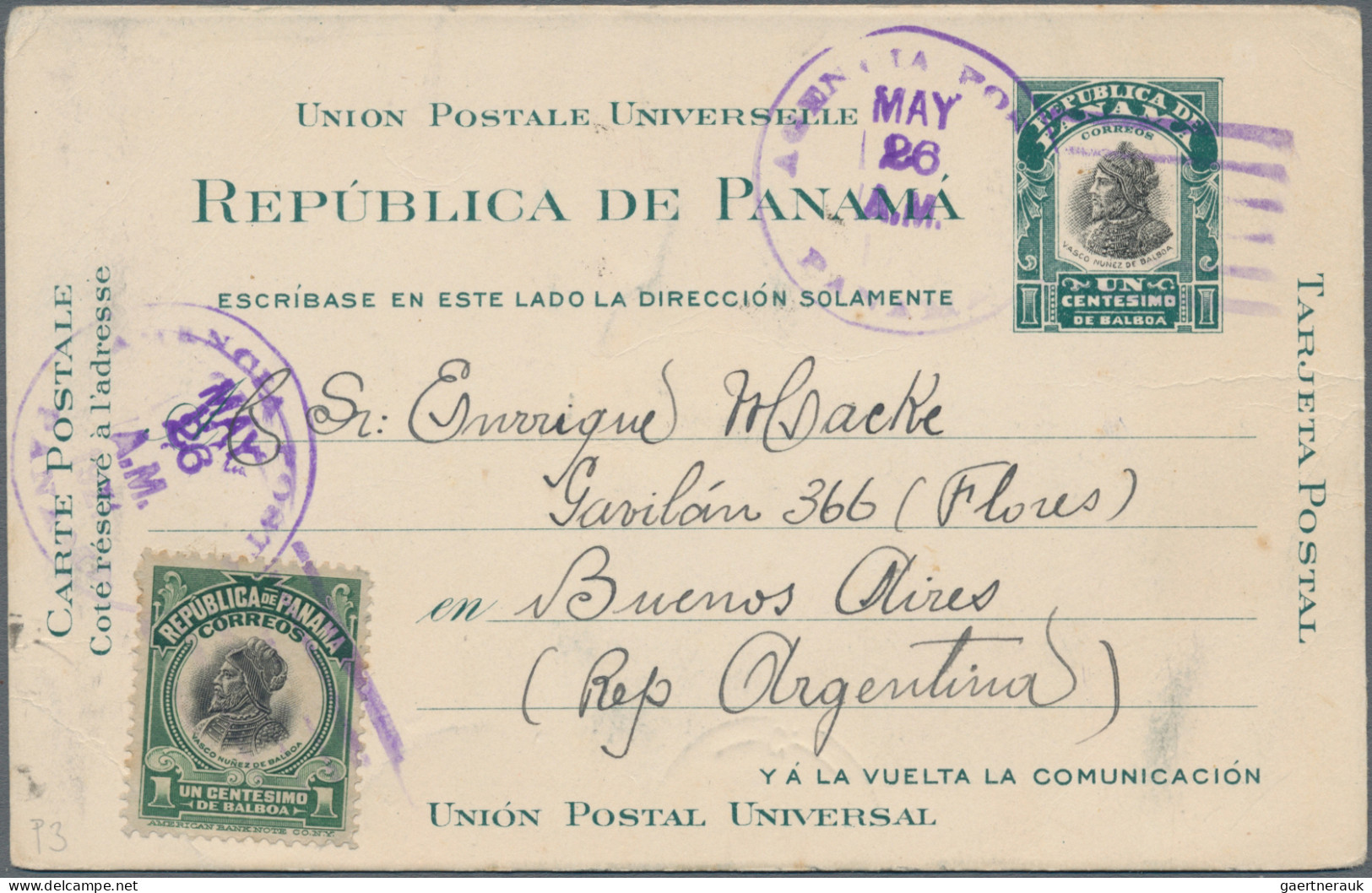 Panama: 1899/1924, Lot Covers Inc. Hamburg-Amercia Line Pictorial From S/s "Oden - Panama