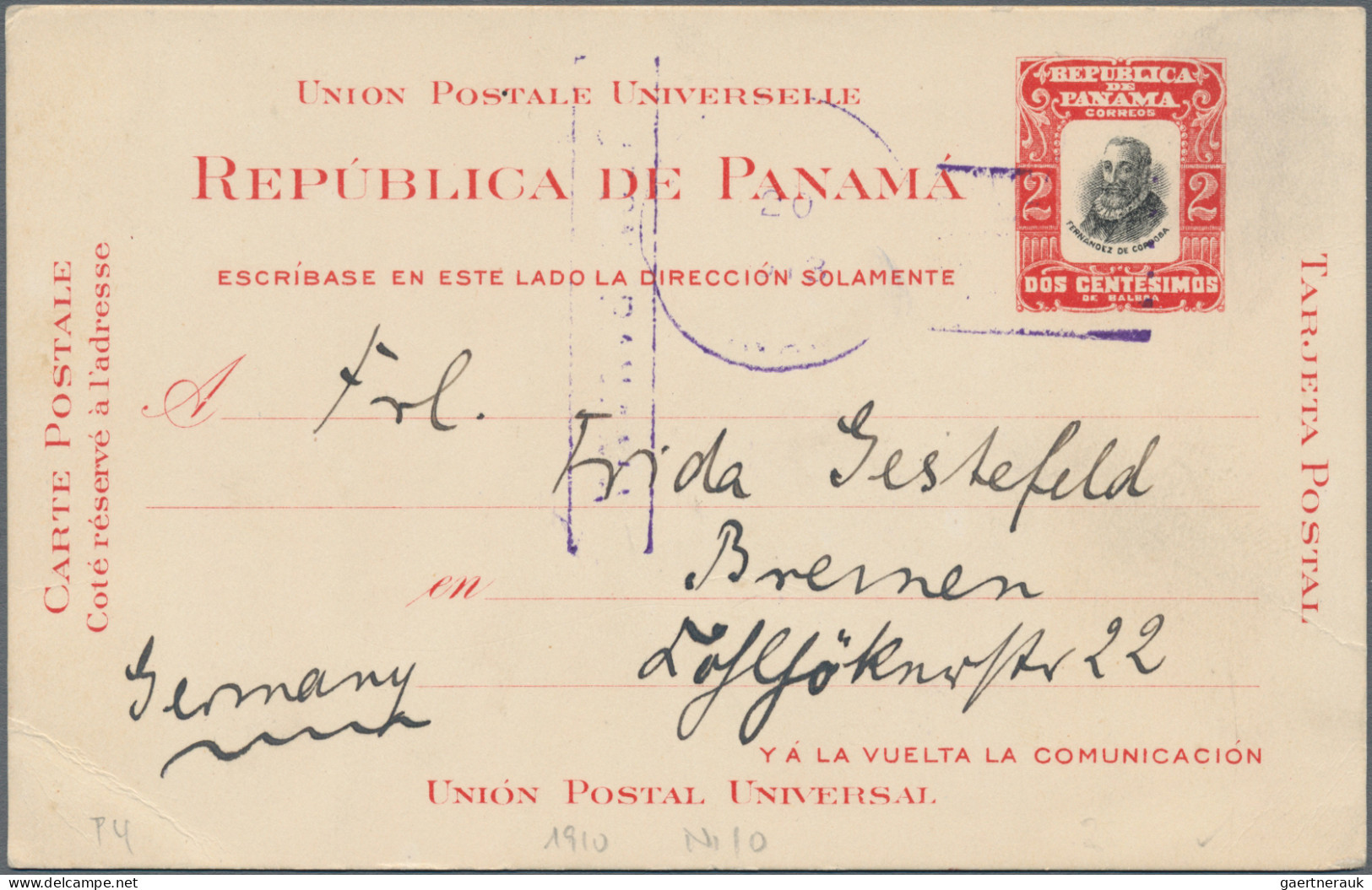 Panama: 1899/1924, lot covers inc. Hamburg-Amercia Line pictorial from s/s "Oden