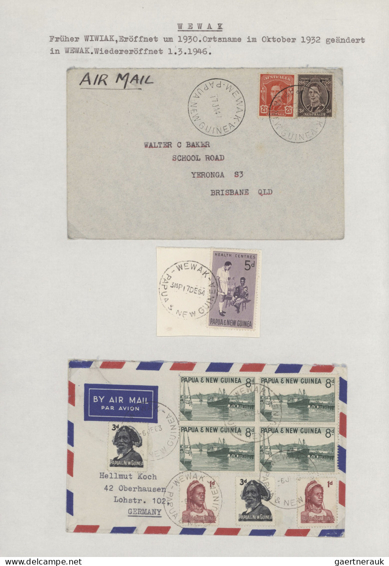 Papua New Guinea: 1900/1970 (ca.), POSTMARKS of PAPUA NEW GUINEA, extraordinary