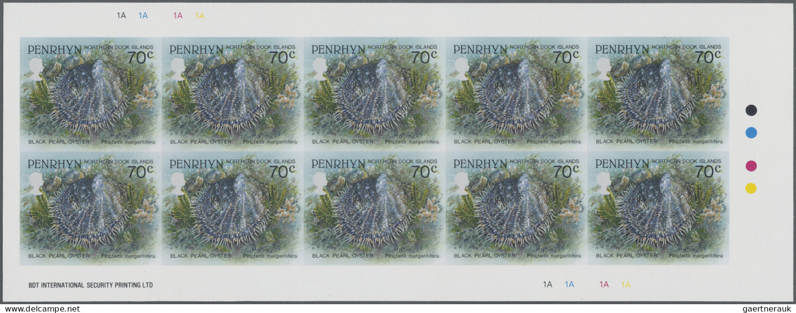 Penrhyn: 1993. Collection Containing 104 IMPERFORATE Stamps (inclusive Some M/s) - Penrhyn