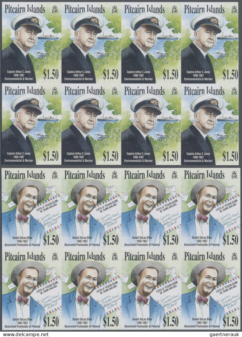 Pitcairn: 2002/2006. Collection Containing 452 IMPERFORATE Stamps Concerning Var - Pitcairninsel