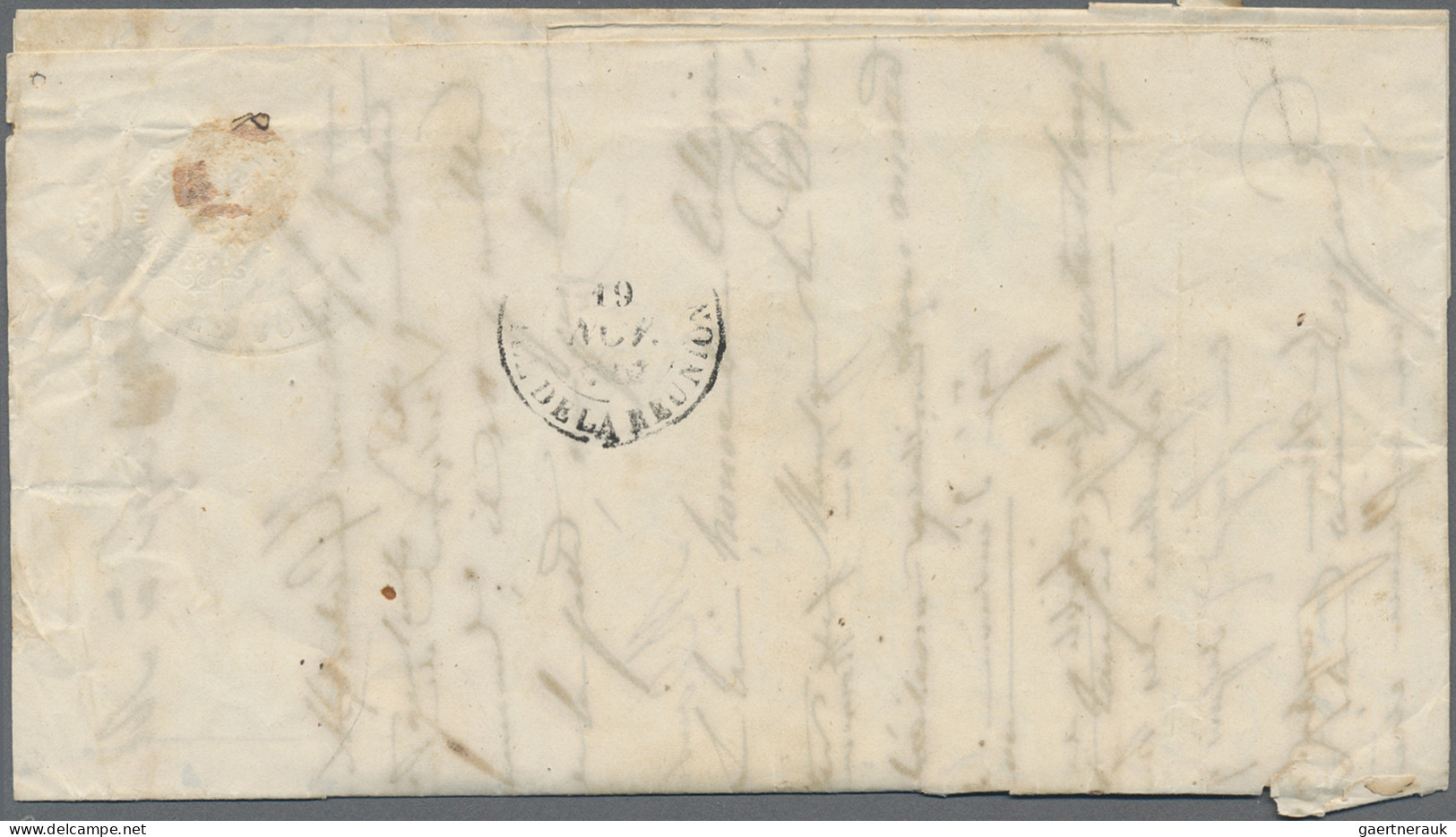 Reunion: 1852/1853, Three Stampless Lettersheets From "ST.ANDRE" (2) And "ST.JOS - Covers & Documents