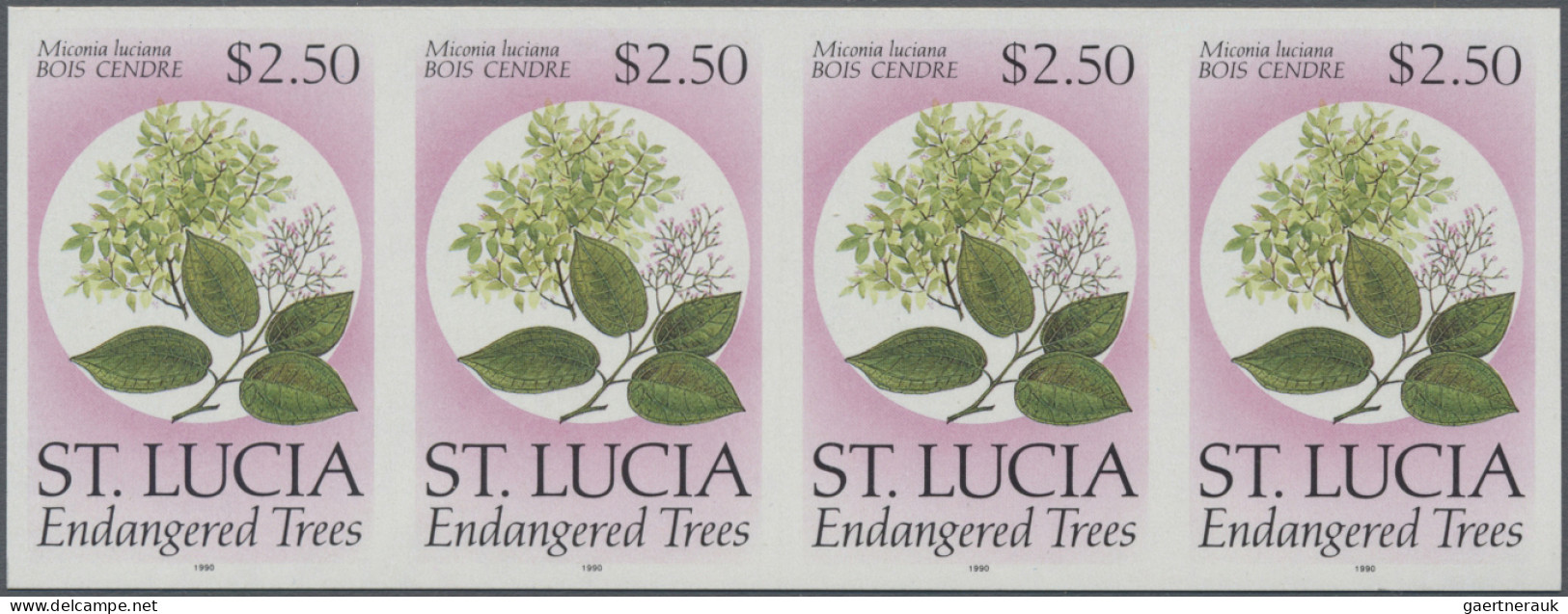 St. Lucia: 1990/1996. Collection Containing 4705 IMPERFORATE Stamps Concerning T - St.Lucia (...-1978)