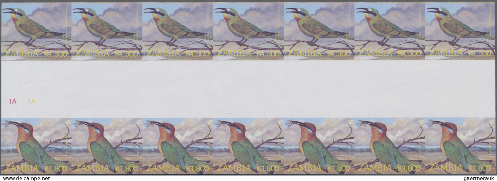 Zambia: 2003. Collection Containing 126 IMPERFORATE Stamps Concerning The Very I - Zambia (1965-...)