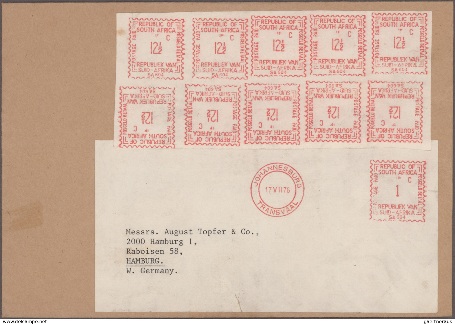 South Africa: 1932/1981, METER MARKS, Assortment Of Apprx. 100 Commercial Covers - Brieven En Documenten