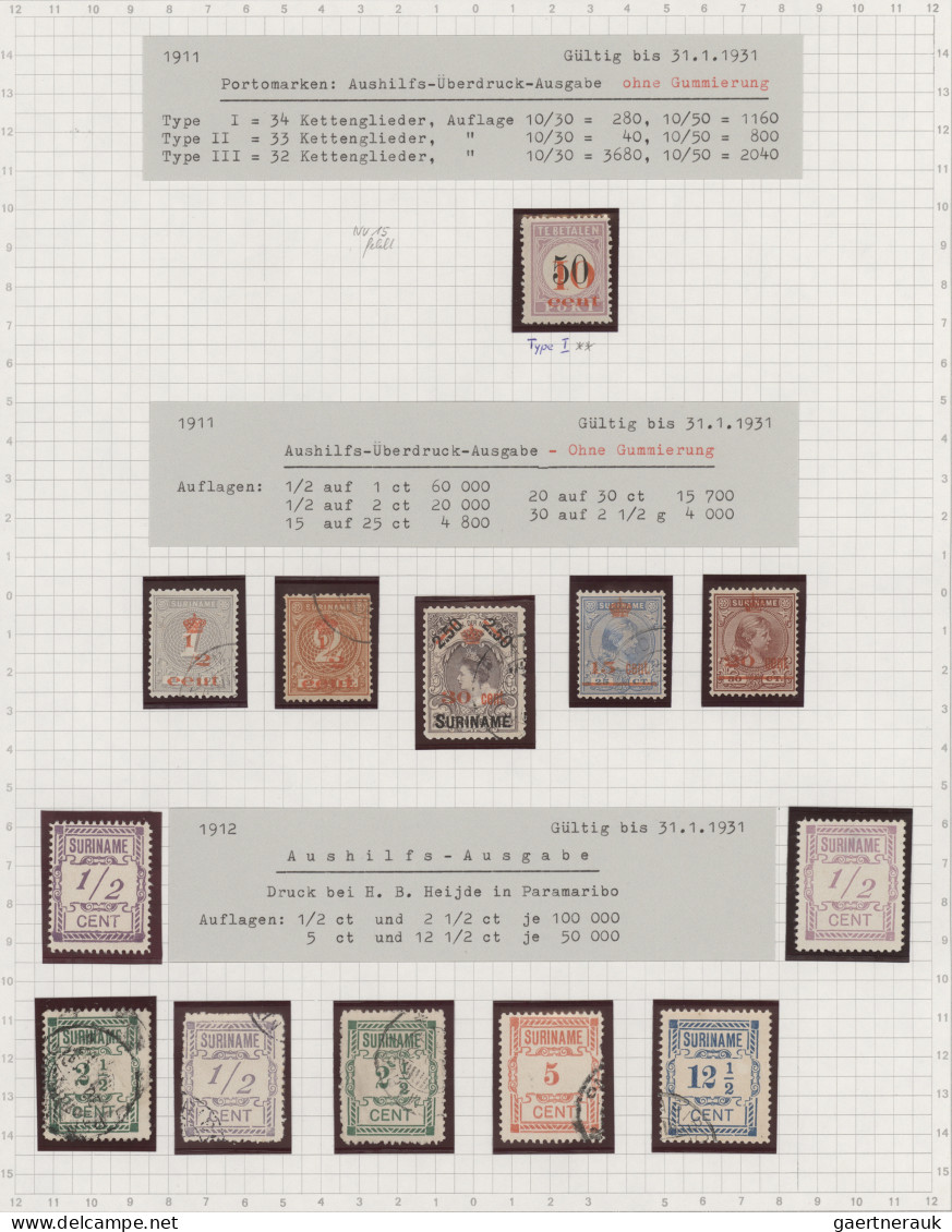 Suriname: 1873/1976, Comprehensive Used And Mint Collection Well Arranged On Alb - Surinam ... - 1975