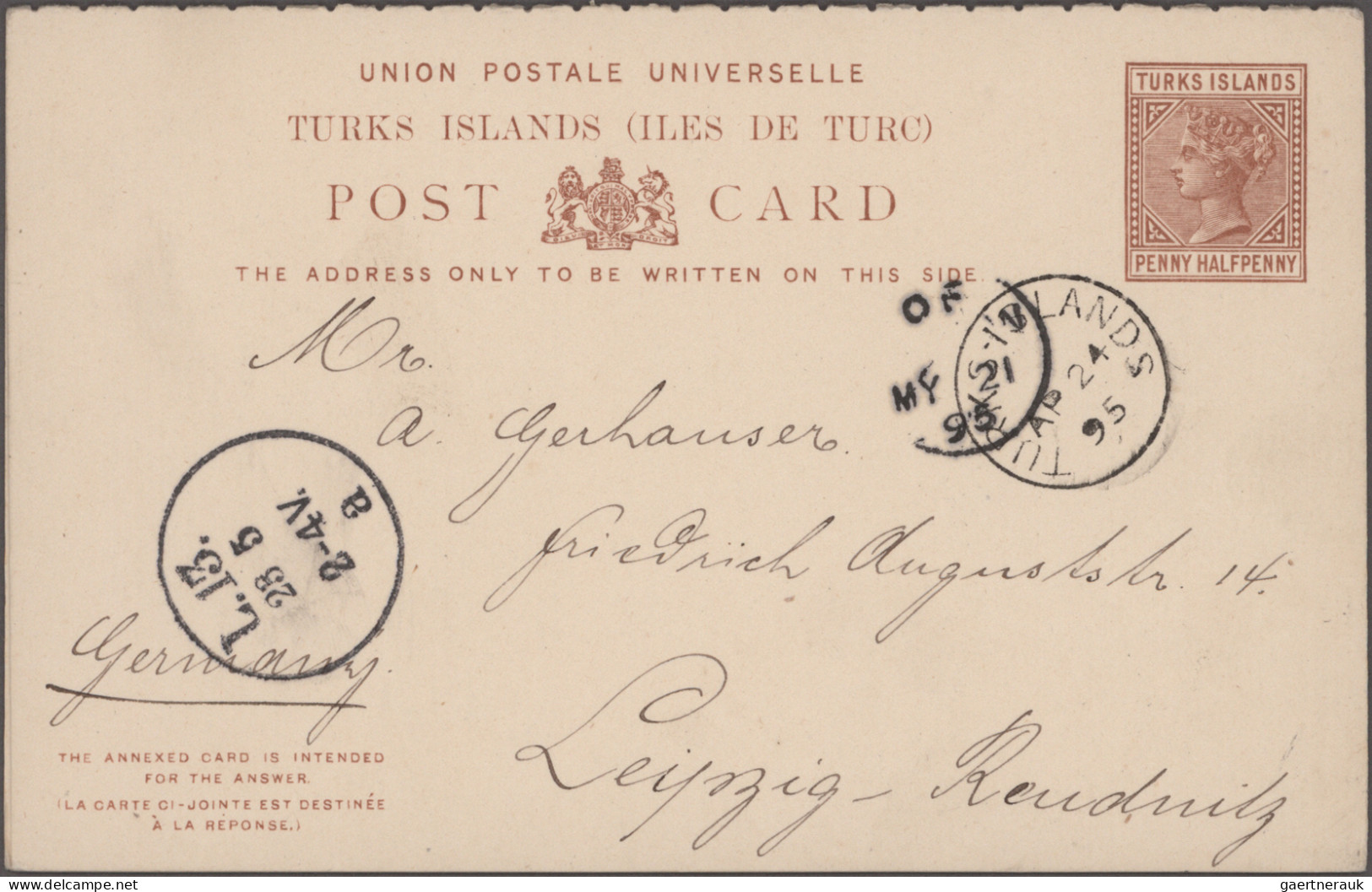 Turks & Caicos - Postal Stationery: 1885/1898 Ca.: 5 Different Postal Stationery - Turcas Y Caicos