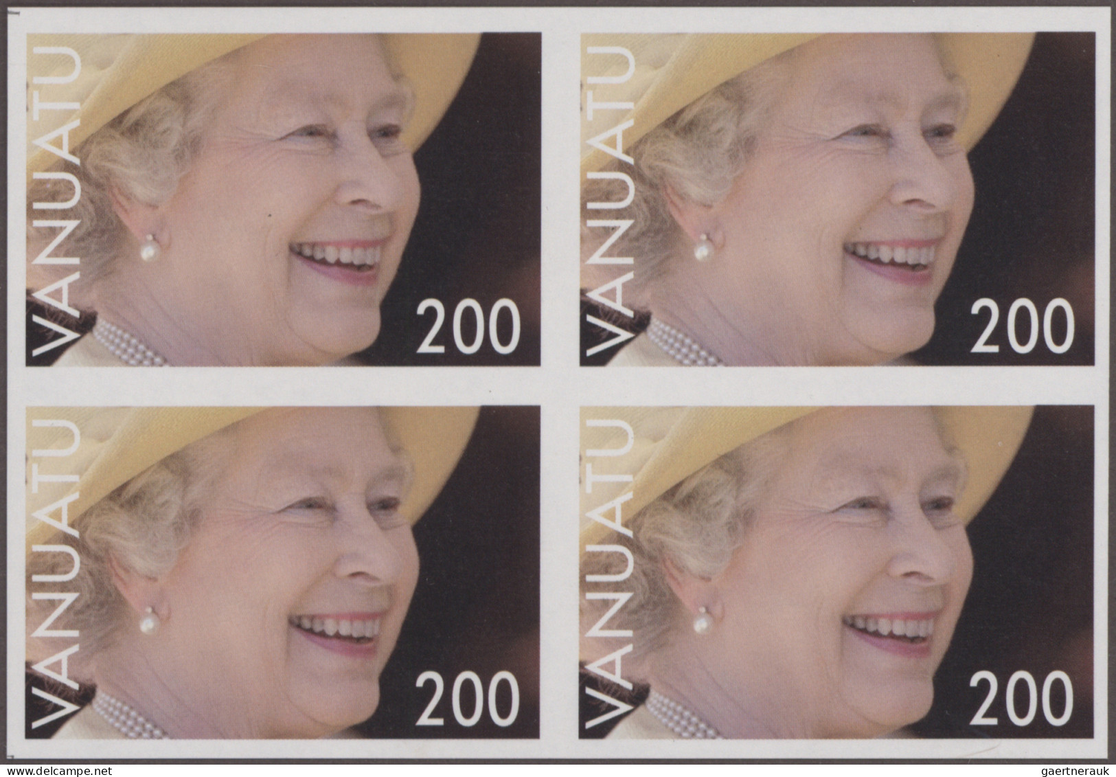 Vanuatu: 2002/2006. Collection Containing 328 IMPERFORATE Stamps Concerning The - Vanuatu (1980-...)
