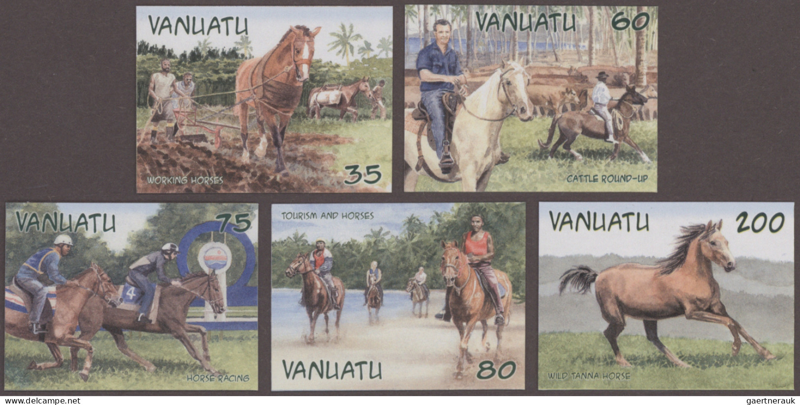 Vanuatu: 2002/2006. Collection Containing 625 IMPERFORATE Stamps And 17 IMPERFOR - Vanuatu (1980-...)