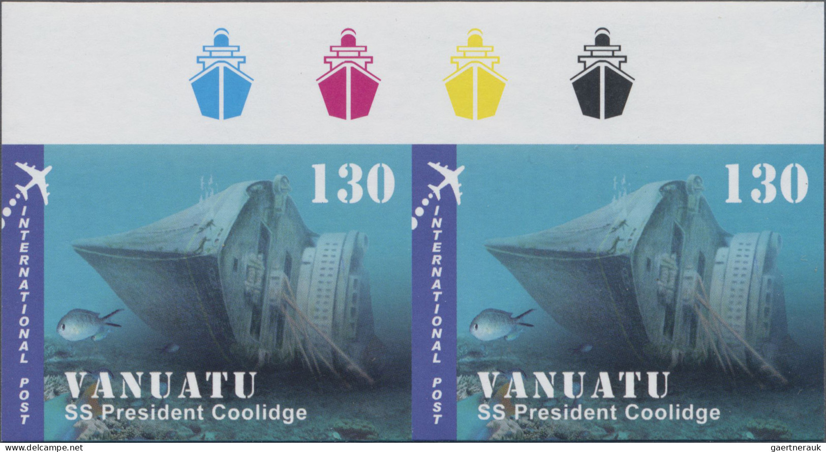 Vanuatu: 2003/2006. Collection Containing 48 IMPERFORATE Stamps (inclusive Cross - Vanuatu (1980-...)