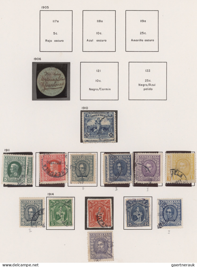 Venezuela: 1859/1980 (ca.), Mainly Used Collection In A Binder, Arranged On Albu - Venezuela