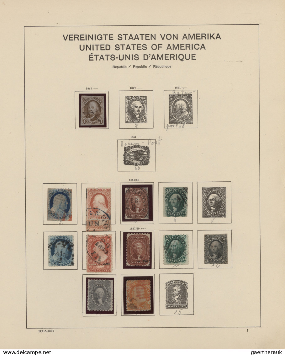 United States: 1847/2000, Sammlung USA Von Anfang Bis Ca. 1980 Mit Einigen Besse - Gebruikt