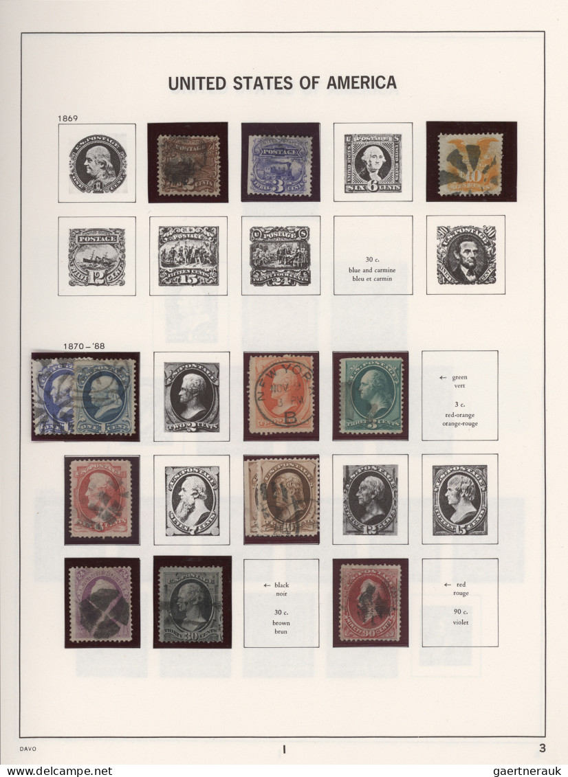 United States: 1850's To Modern: Part Collections Of Mint And Used Stamps In Thr - Oblitérés