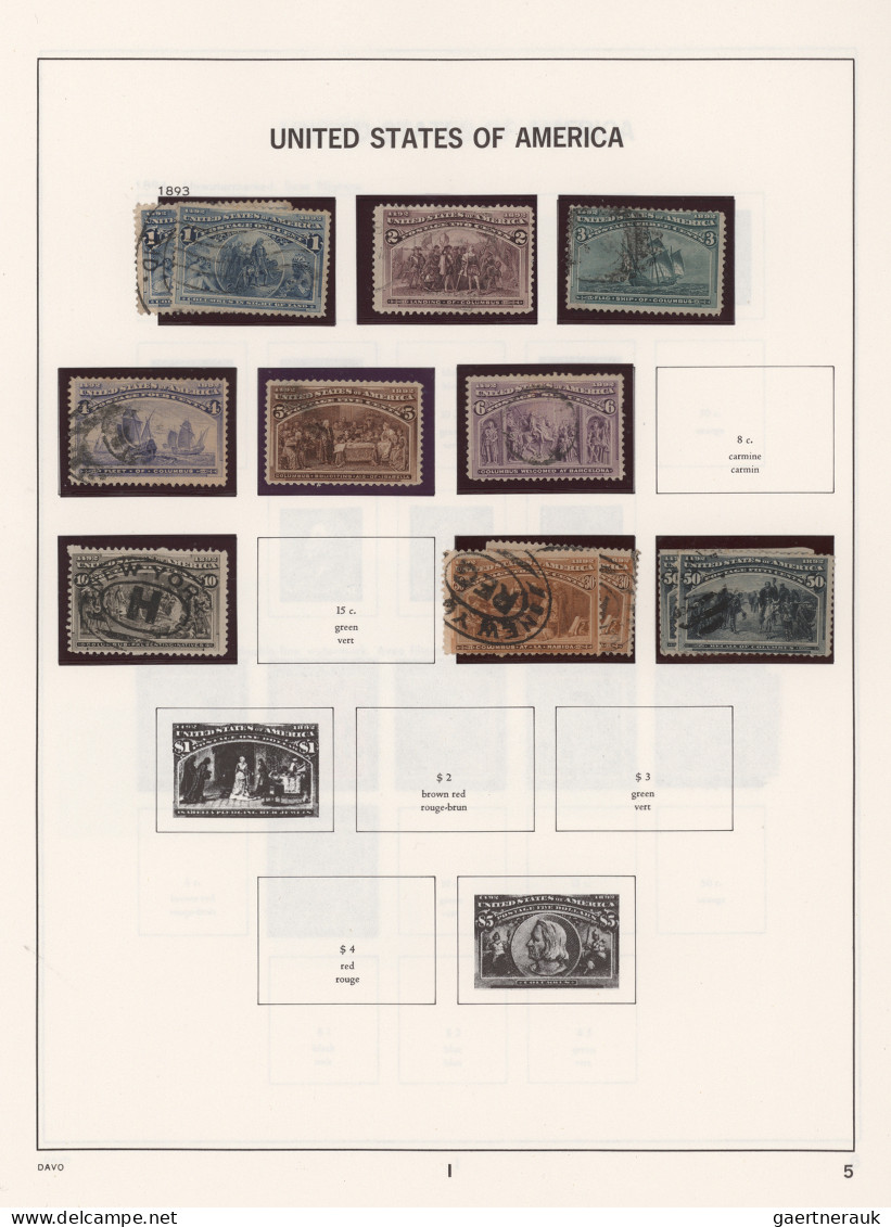 United States: 1850's To Modern: Part Collections Of Mint And Used Stamps In Thr - Oblitérés