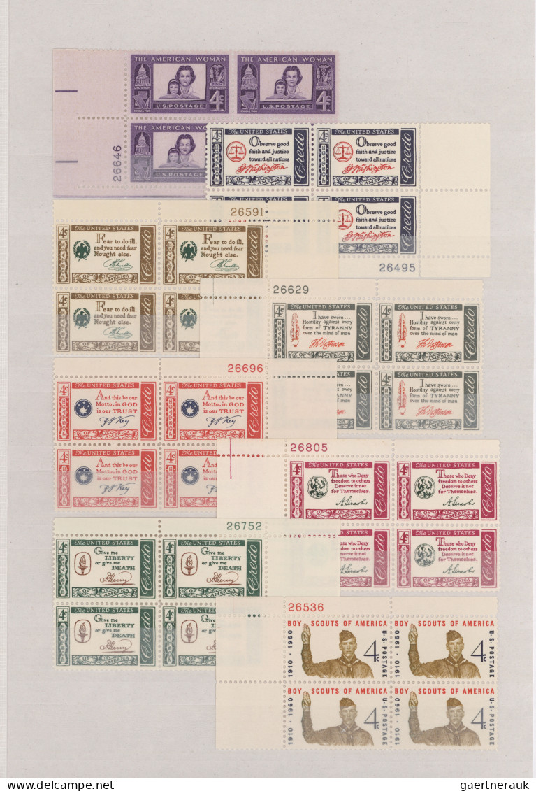 United States: 1933/1979, Comprehensive Collection Of Apprx. 750 Marginal Blocks - Ungebraucht