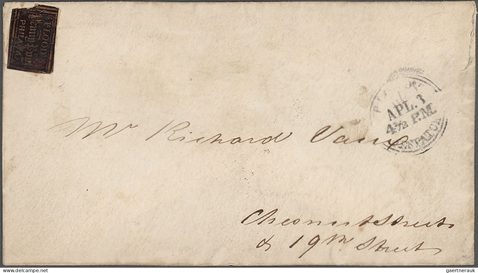 United States Of America: 1850/1880 (ca.), Blood's Philadelphia And Boyd's New Y - Lokale Post