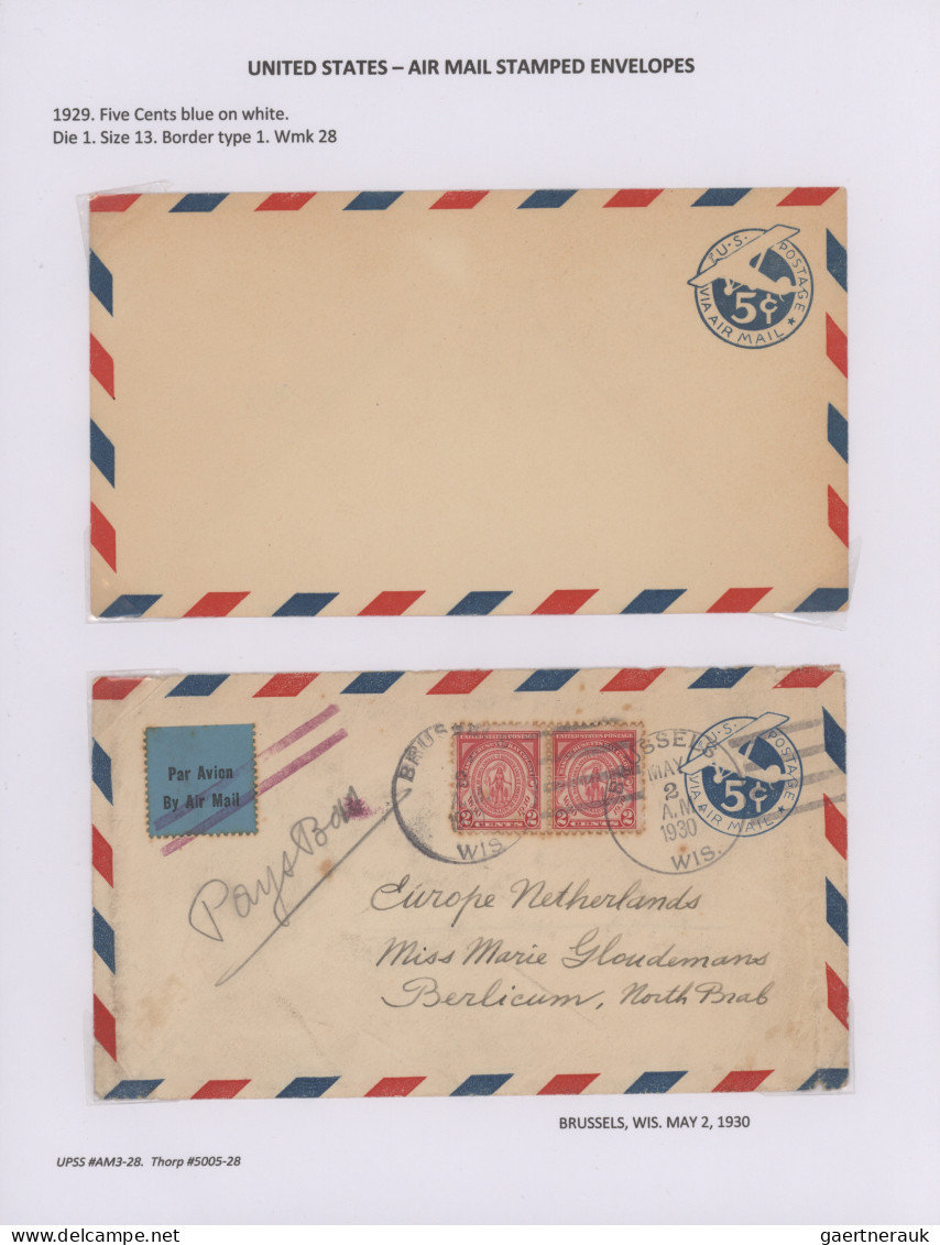 United States - Postal Stationary: 1929/1944 Air Post Stamped Envelopes: Special - Autres & Non Classés