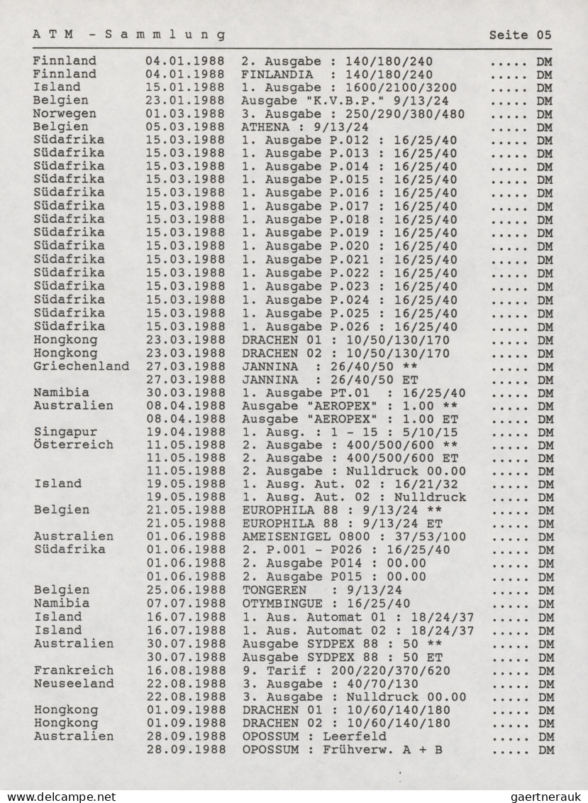 World Wide: 1976/1996, MACHINE LABELS/AUTOMATED VENDING STAMPS, almost exclusive