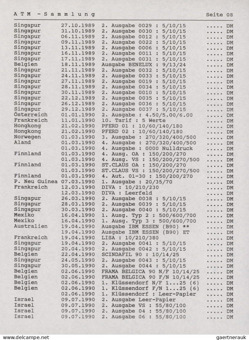 World Wide: 1976/1996, MACHINE LABELS/AUTOMATED VENDING STAMPS, almost exclusive