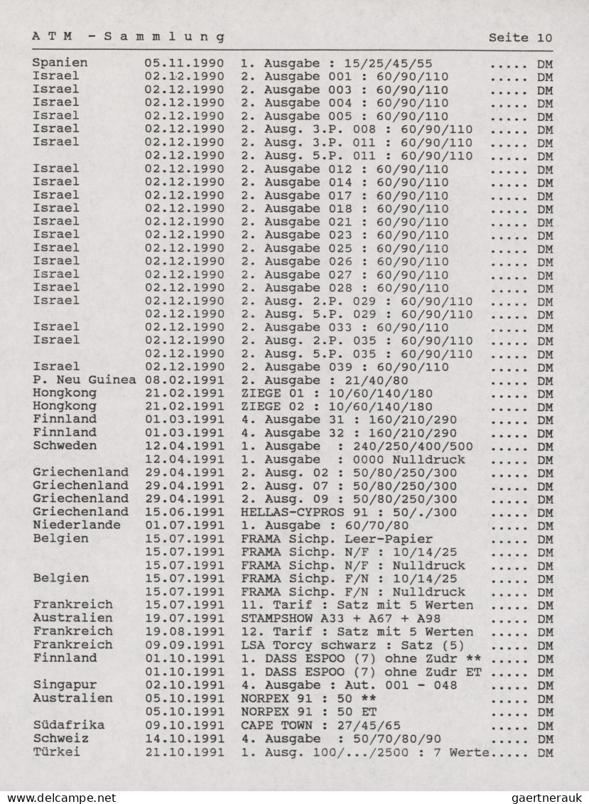 World Wide: 1976/1996, MACHINE LABELS/AUTOMATED VENDING STAMPS, almost exclusive