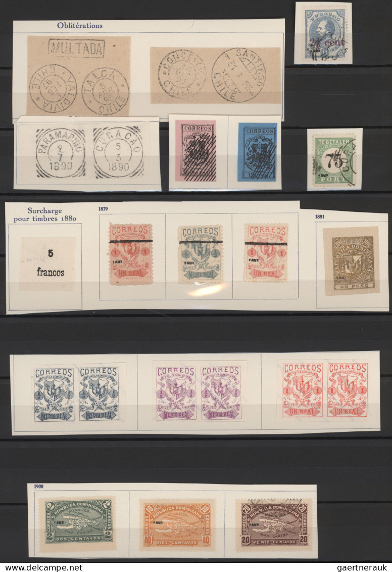 Oversea: 1860/1900 (ca.), Forgeries/Reference Collection, Comprising E.g. Mexico - Verzamelingen (in Albums)