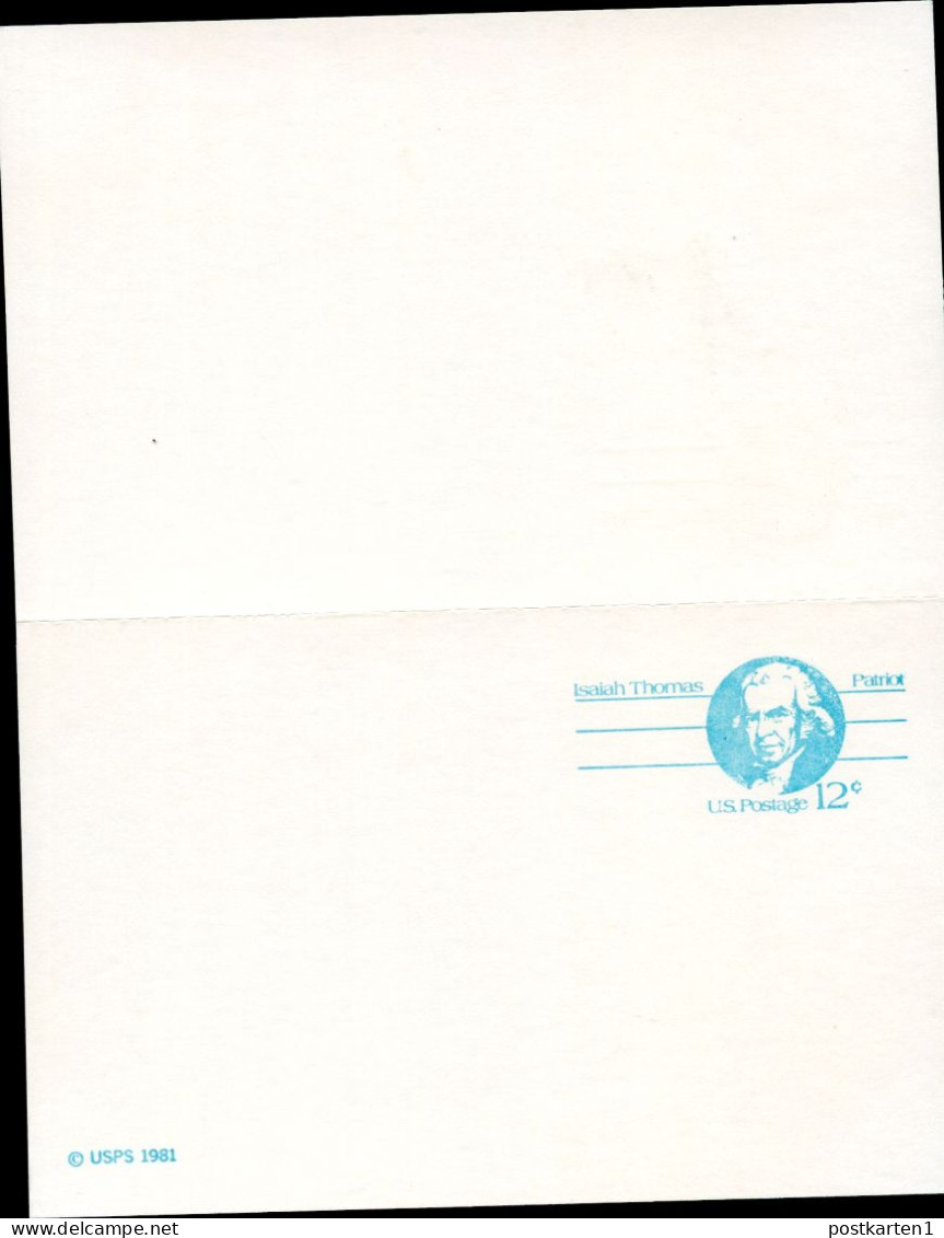 UY32a Postal Card With Reply SMALL DIE 1981 - 1961-80