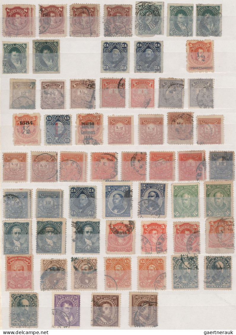 South America: 1860's-1960's (c.): Collections Of Mostly Used Stamps In Five Sto - Amerika (Varia)