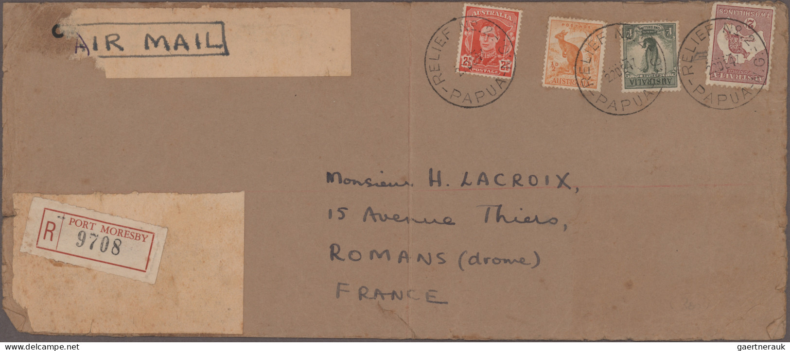 Australia & Oceania: 1928/1955 Four Covers From Australia (cover Front), Papua ( - Autres - Océanie