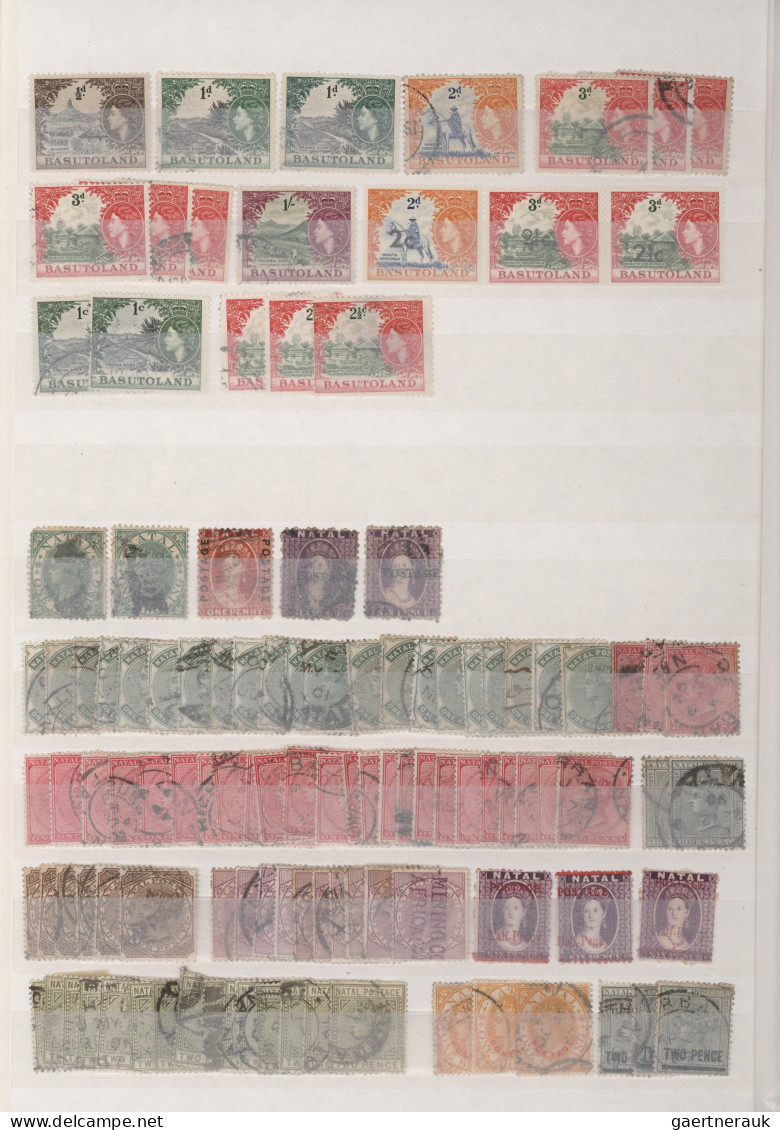 British Colonies: 1855/1960 (ca.), almost exclusively used balance in two thick