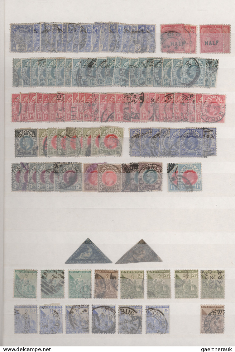 British Colonies: 1855/1960 (ca.), almost exclusively used balance in two thick