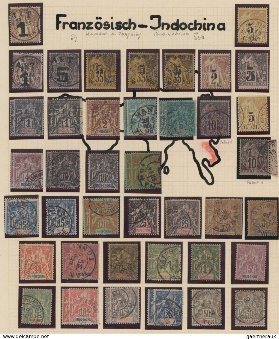 French Colonies: 1890/1960 (ca.), comprehensive mint and used collection in an a