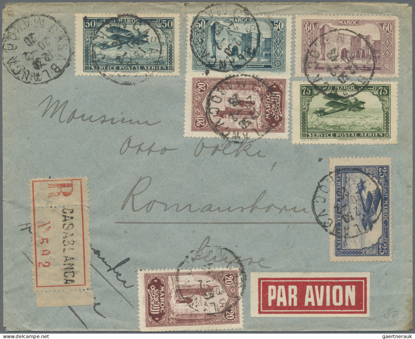 French Colonies: 1918/1938, French Africa, Lot Of Six Covers/cards, E.g. Moyen C - Other & Unclassified