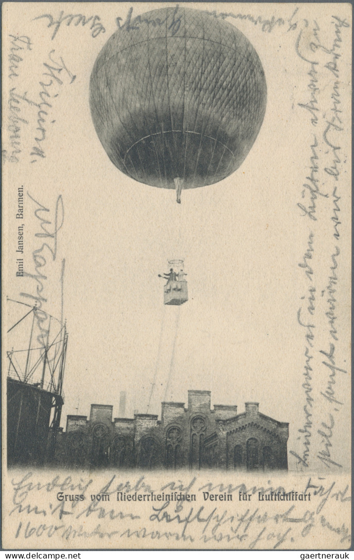 Balloon Mail: Ab 1910 (ca), Sammlung Im Ringalbum, Mit Ca 100 Belegen, Sehr Viel - Airships