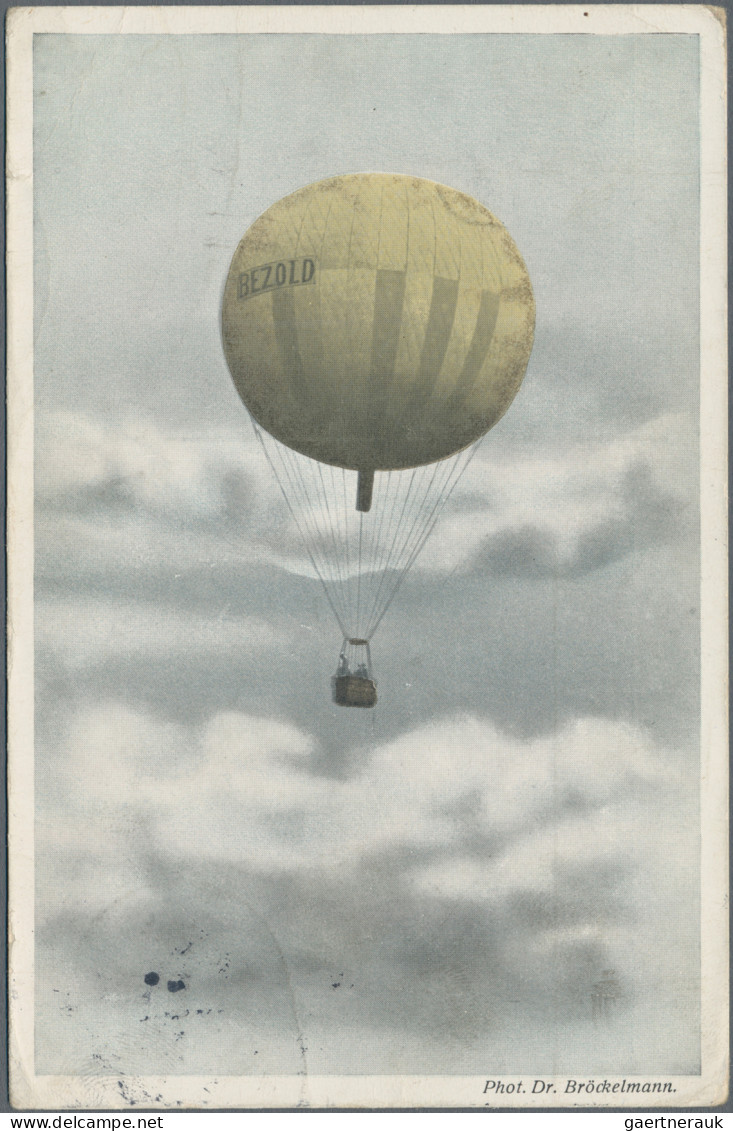 Balloon Mail: Ab 1910 (ca), Sammlung im Ringalbum, mit ca 100 Belegen, sehr viel