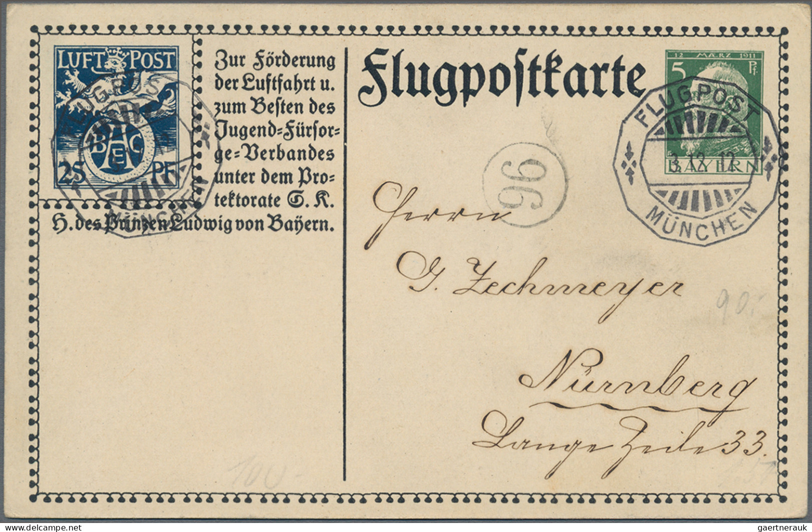 Balloon Mail: Ab 1910 (ca), Sammlung im Ringalbum, mit ca 100 Belegen, sehr viel