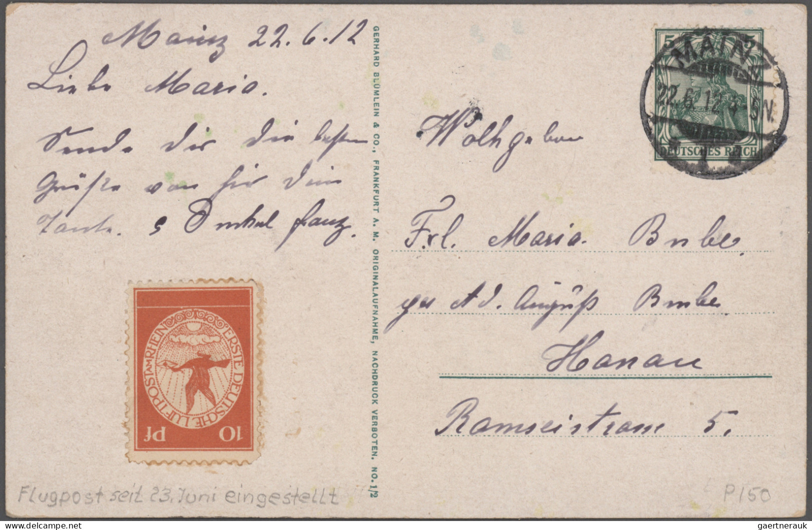 Air Mail - Germany: 1912/1931, Lot Von Sieben Belegen, Dabei Karte Flugpost Heid - Luft- Und Zeppelinpost