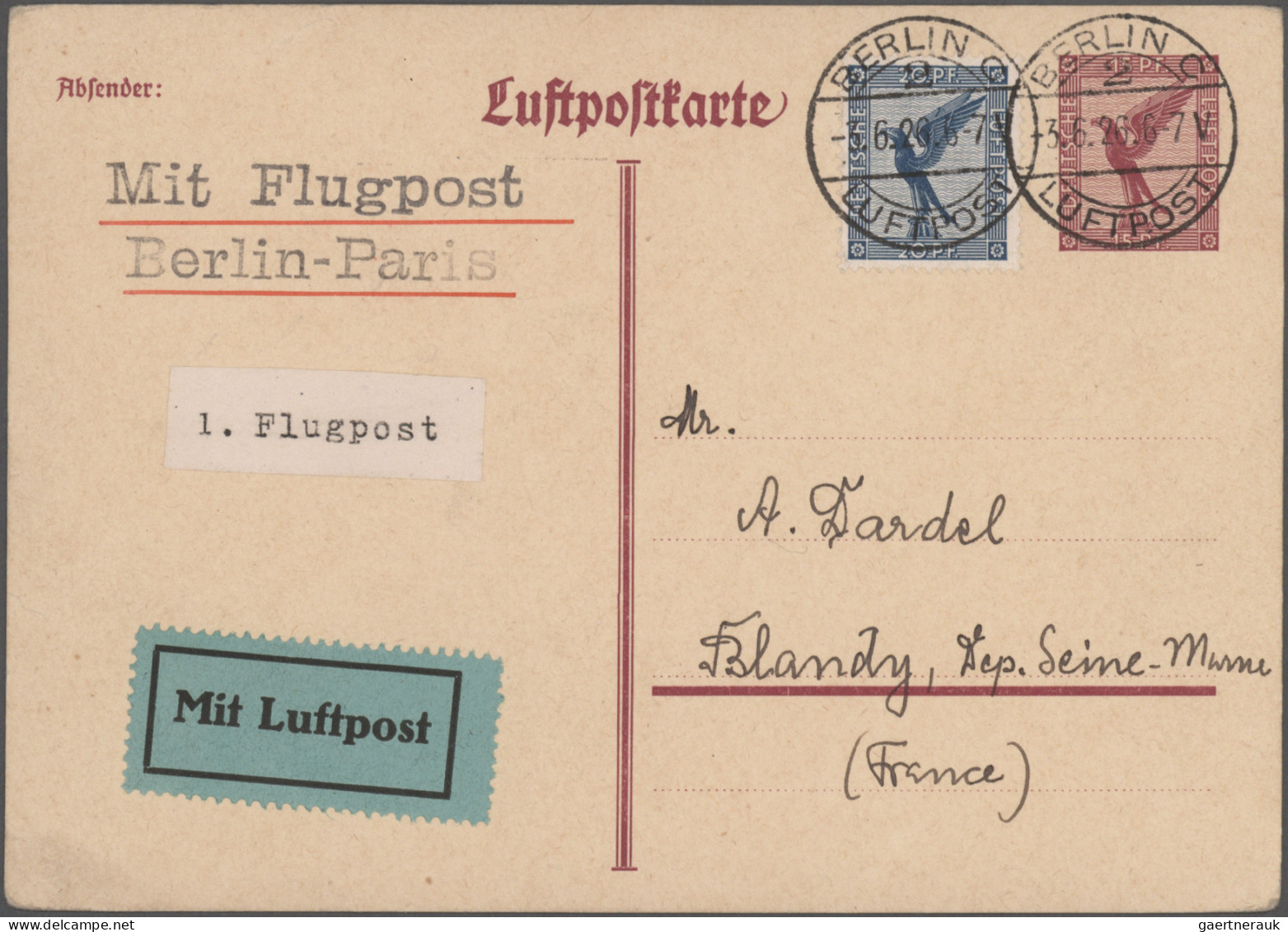 Air Mail - Germany: 1912/1944, vielseitige Sammlung von 48 Flugpost-Briefen/-Kar