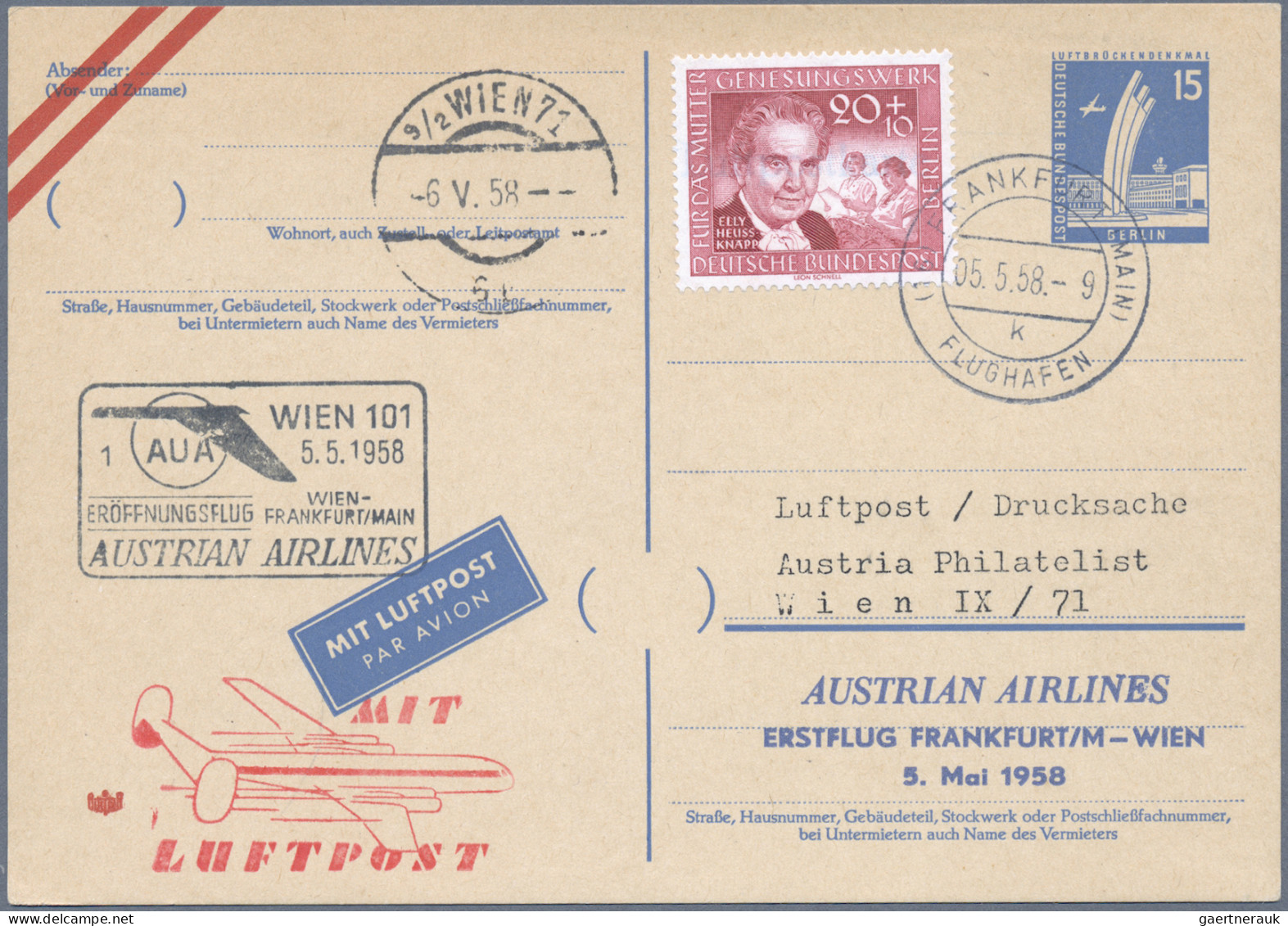 Air Mail - Germany: 1912/1987, inhaltsreiche Partie von ca. 210 Briefen und Kart