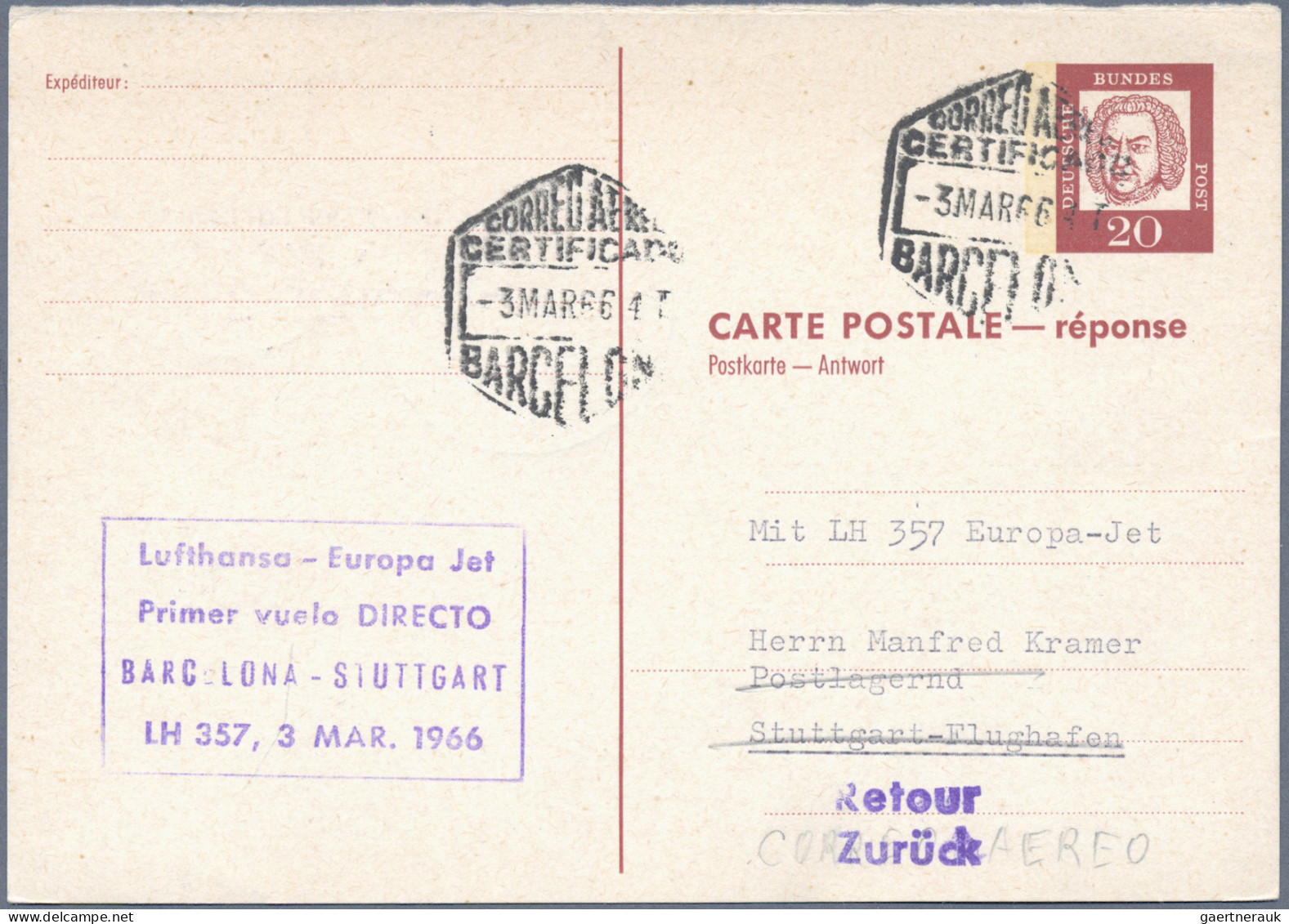 Air Mail - Germany: 1912/1987, inhaltsreiche Partie von ca. 210 Briefen und Kart