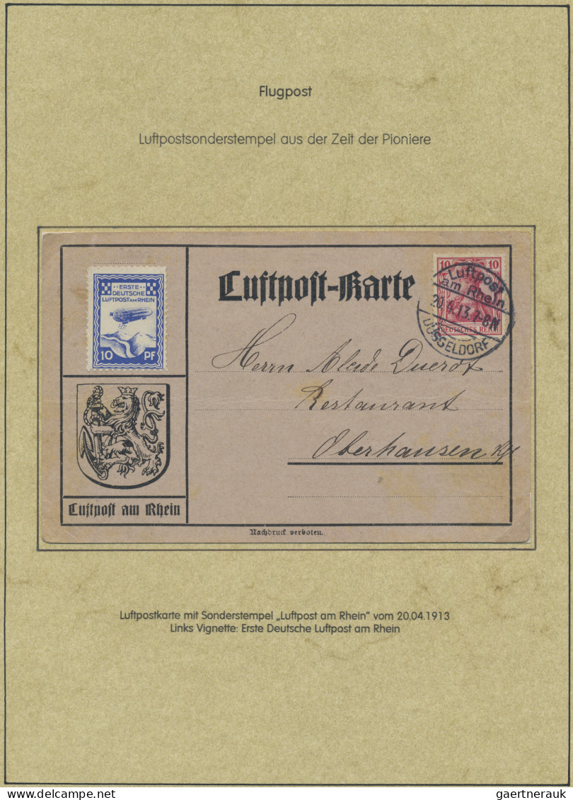 Air Mail - Germany: 1912/1922, Zusammenstellung von 23 Belegen auf beschrifteten