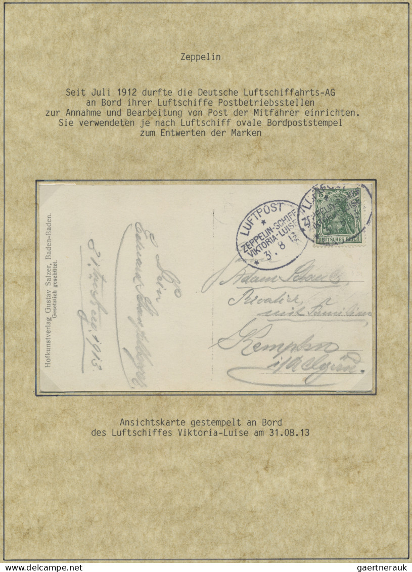 Air Mail - Germany: 1912/1922, Zusammenstellung von 23 Belegen auf beschrifteten