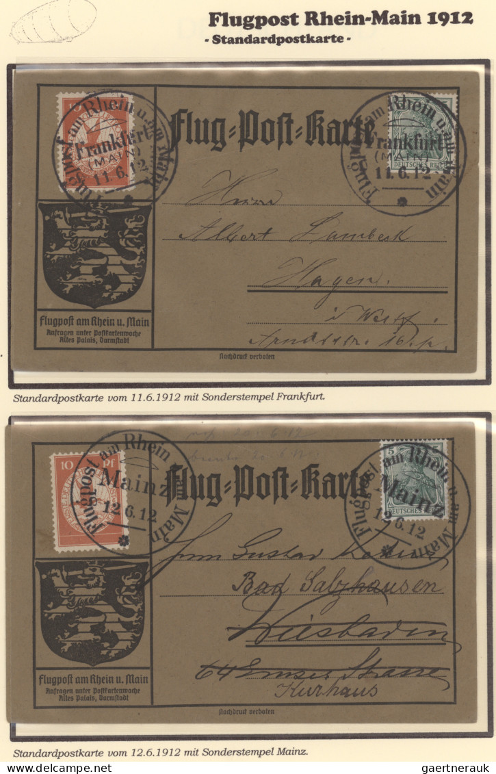 Air Mail - Germany: 1912/1935 (ca), Schöne Sammlung Ausstellungsmäßig Auf Blätte - Luft- Und Zeppelinpost