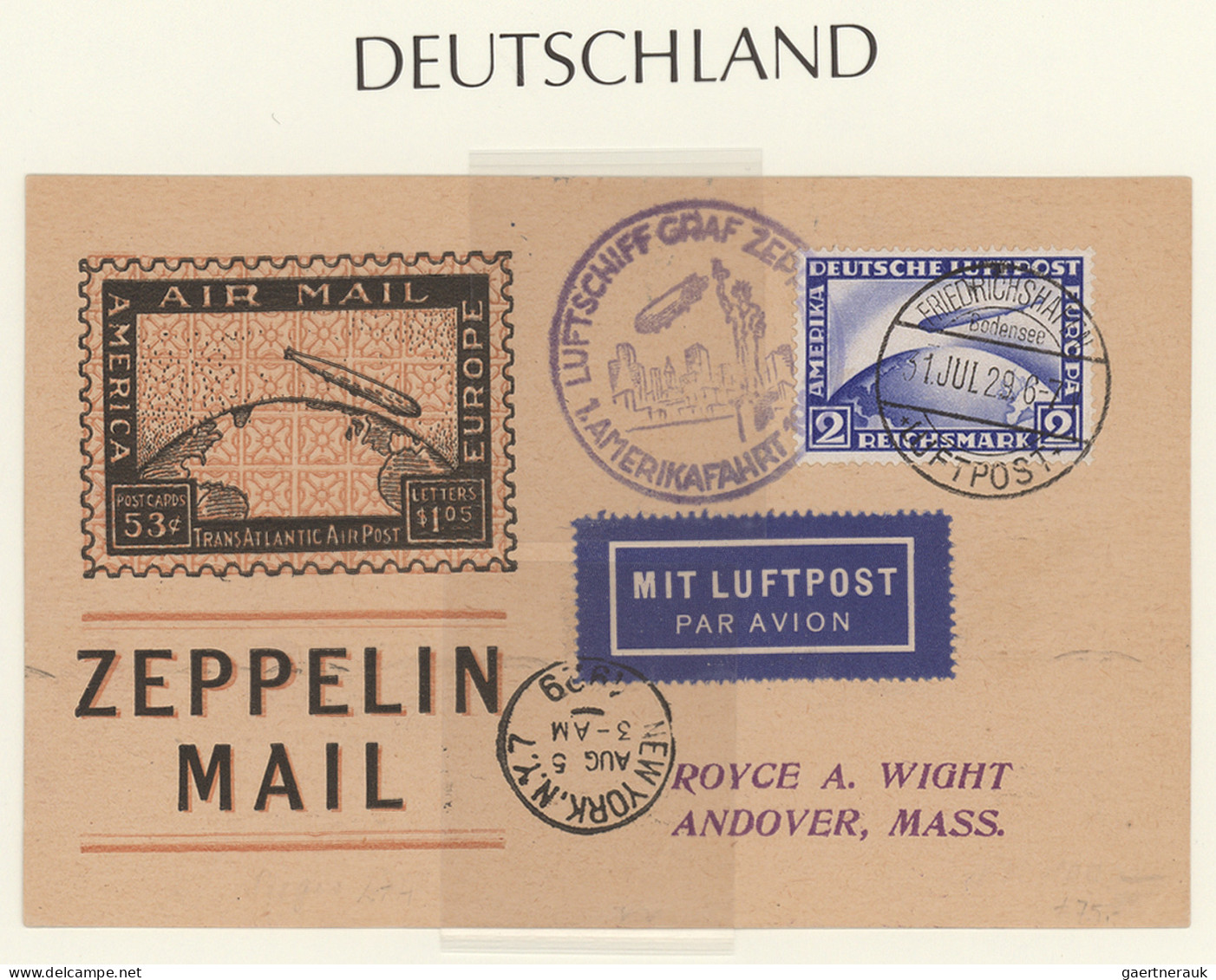 Air Mail - Germany: 1912/1935 (ca), schöne Sammlung ausstellungsmäßig auf Blätte