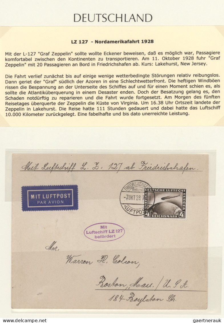 Air Mail - Germany: 1912/1935 (ca), schöne Sammlung ausstellungsmäßig auf Blätte