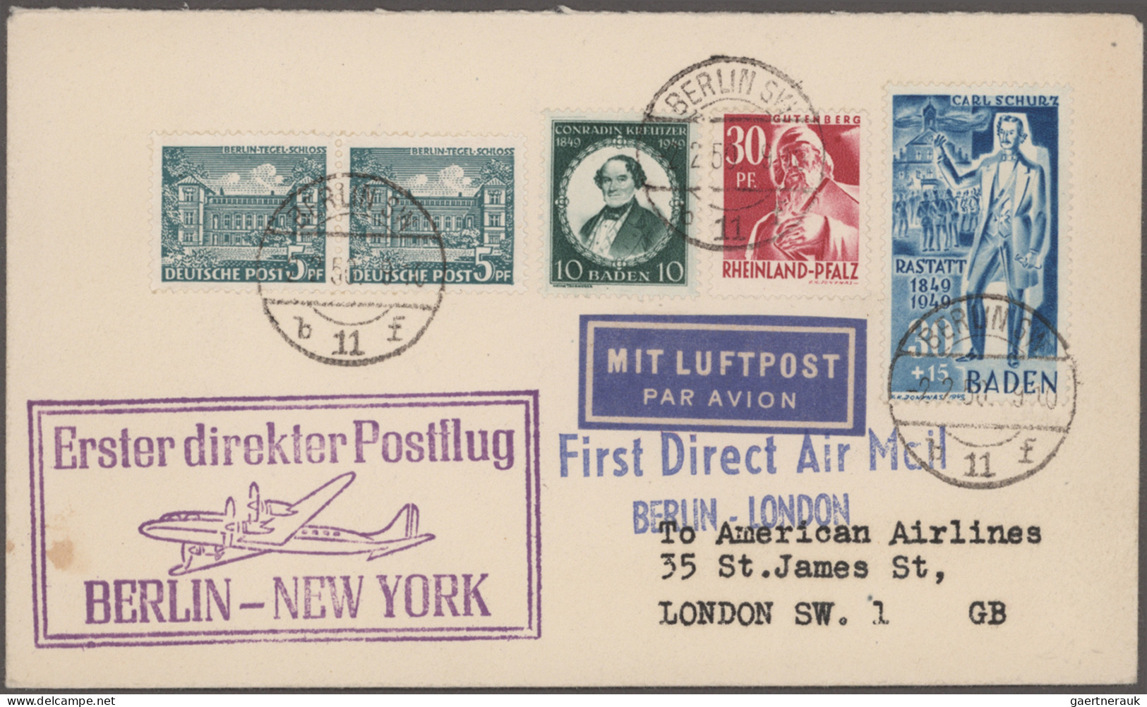 Air Mail - Germany: 1913-1950 Kollektion Von 15 Deutschen Flugpostbelegen, Meist - Luchtpost & Zeppelin