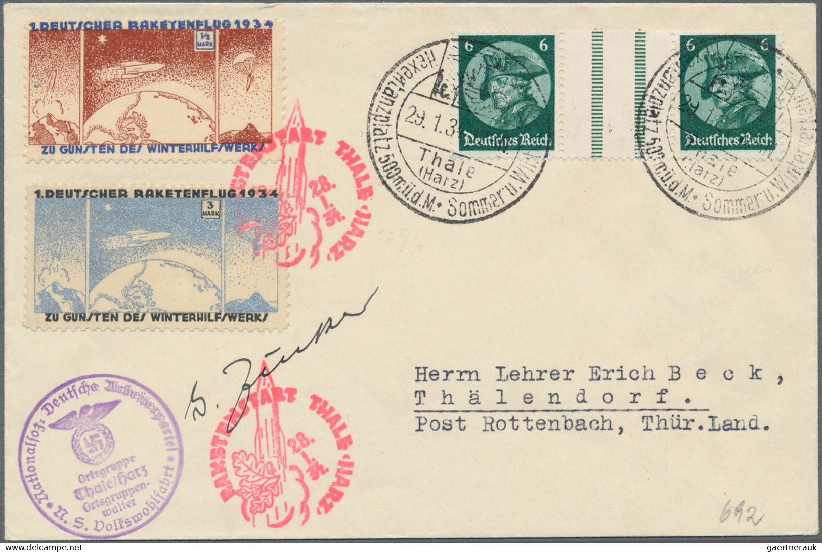 Air Mail - Germany: 1916/1940, Partie Von 15 Briefen Und Karten, Dabei Fotokarte - Correo Aéreo & Zeppelin