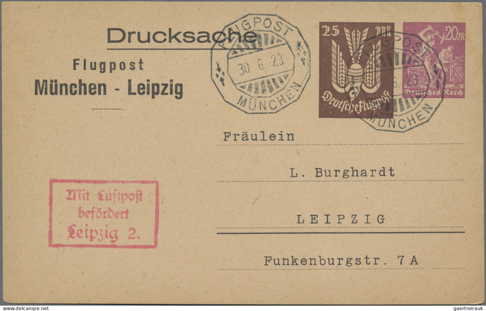 Air Mail - Germany: 1921/1934, saubere Partie von 16 Flugpost-Belegen Dt.Reich d